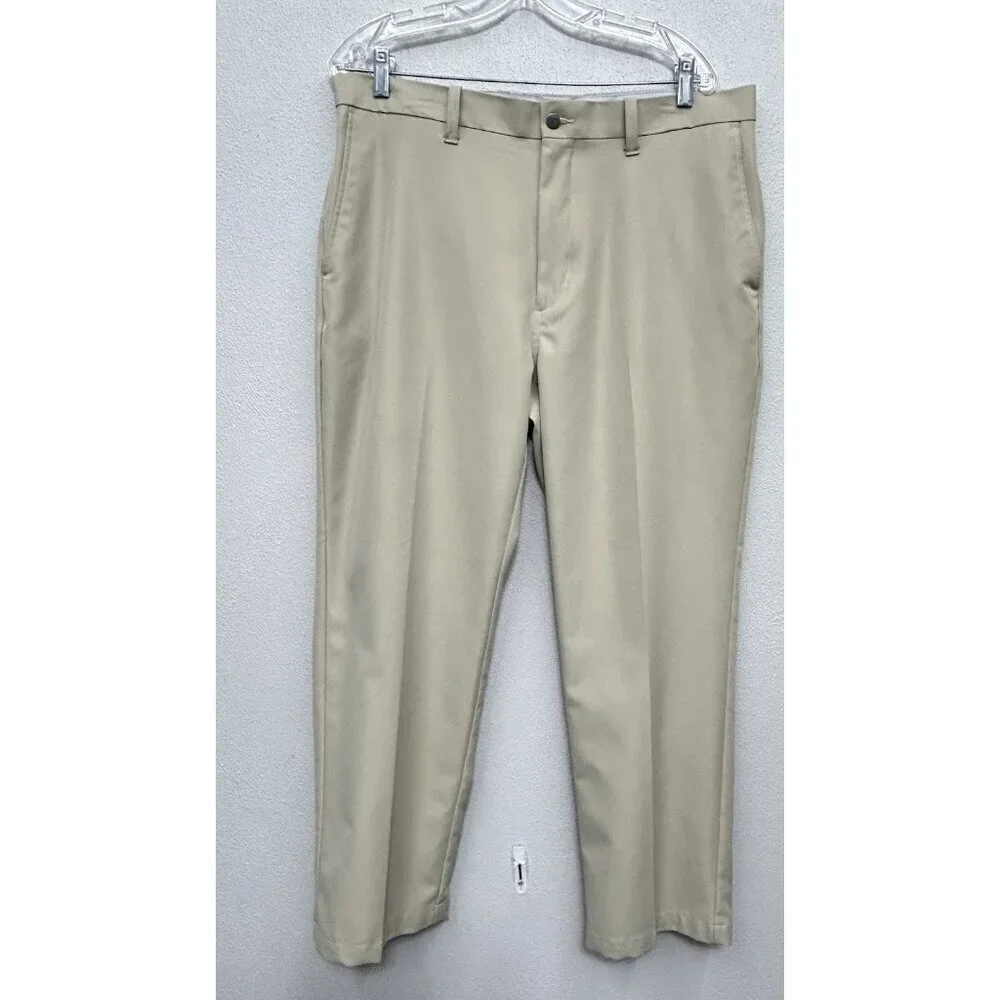 Callaway Golf Pants Men 36x30 Beige Khaki Performance Stretch Flat Front Grip